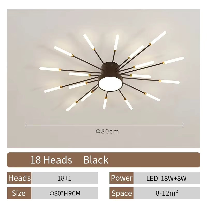 Creative Fan Shaped LED Ceiling Lamp Modern Living Room Light Home Decor Dining Bedroom Kids Room Interior Ceiling Pendant Lamp