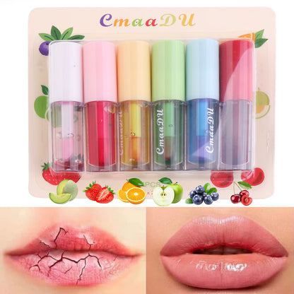 1pcs/2pcs Fruit Moisturizing Color Change Lip Gloss Lipstick Waterproof Non-transfer Strawberry&Cherry Red Party & Daily Makeup