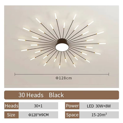 Creative Fan Shaped LED Ceiling Lamp Modern Living Room Light Home Decor Dining Bedroom Kids Room Interior Ceiling Pendant Lamp