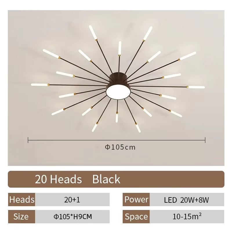 Creative Fan Shaped LED Ceiling Lamp Modern Living Room Light Home Decor Dining Bedroom Kids Room Interior Ceiling Pendant Lamp