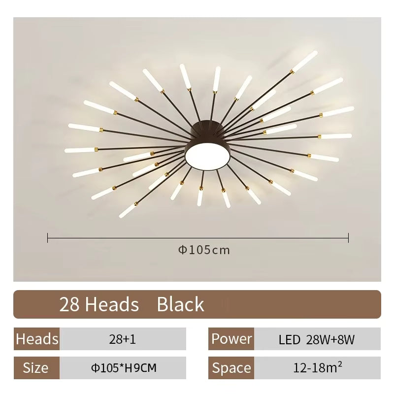 Creative Fan Shaped LED Ceiling Lamp Modern Living Room Light Home Decor Dining Bedroom Kids Room Interior Ceiling Pendant Lamp
