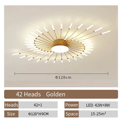 Creative Fan Shaped LED Ceiling Lamp Modern Living Room Light Home Decor Dining Bedroom Kids Room Interior Ceiling Pendant Lamp
