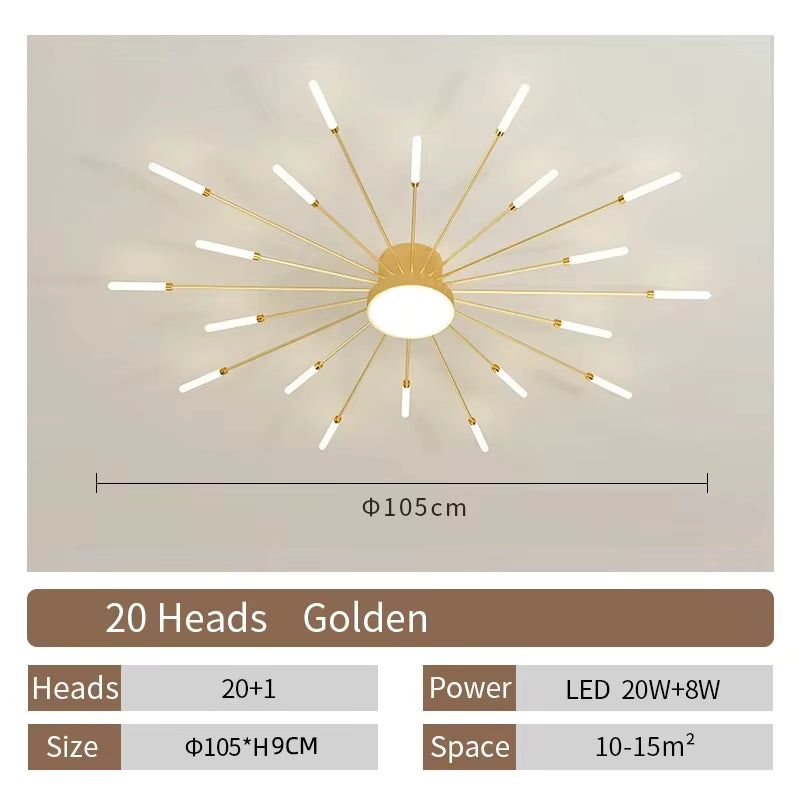 Creative Fan Shaped LED Ceiling Lamp Modern Living Room Light Home Decor Dining Bedroom Kids Room Interior Ceiling Pendant Lamp