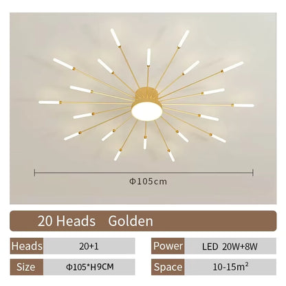 Creative Fan Shaped LED Ceiling Lamp Modern Living Room Light Home Decor Dining Bedroom Kids Room Interior Ceiling Pendant Lamp