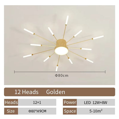 Creative Fan Shaped LED Ceiling Lamp Modern Living Room Light Home Decor Dining Bedroom Kids Room Interior Ceiling Pendant Lamp