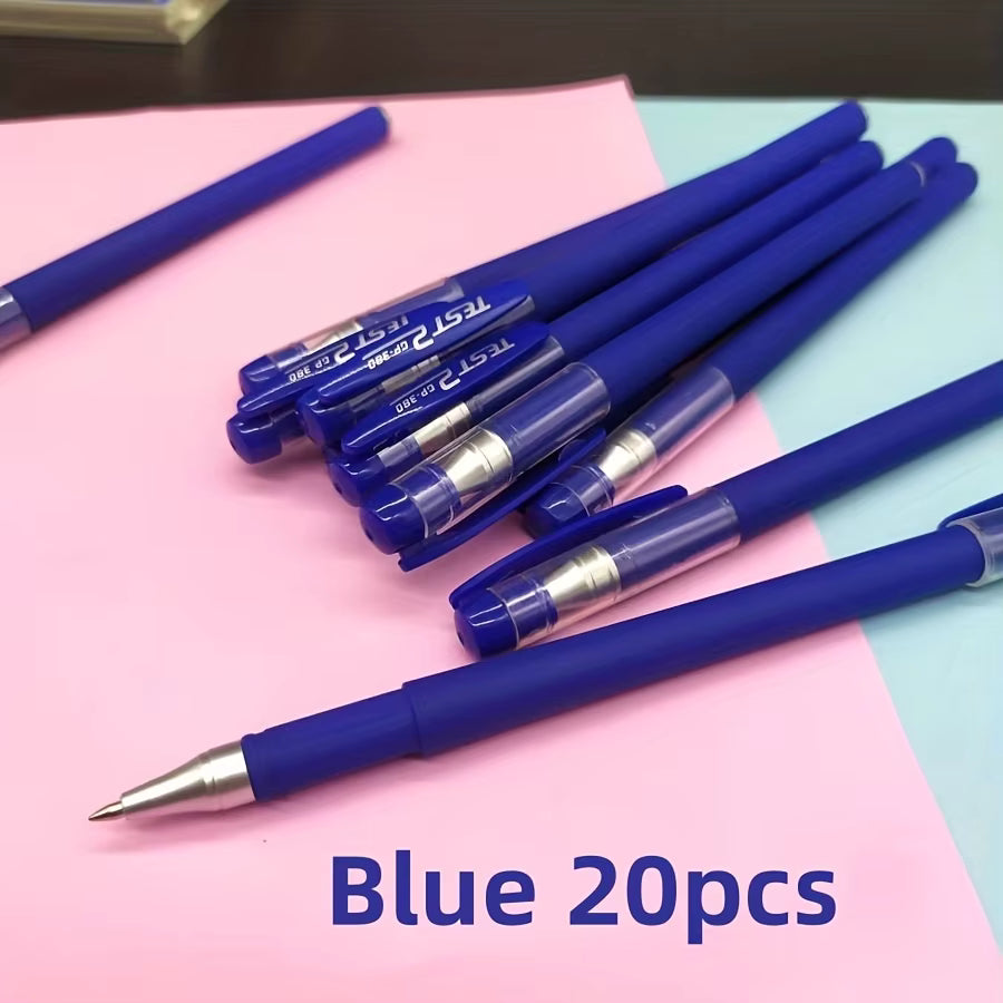 20pcs 0.5mm black/blue/red ballpoint pens, for office use, business signature pens, high-grade ink ballpoint pens, smooth writin
