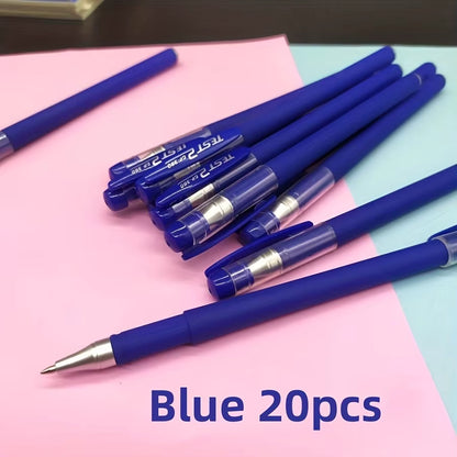 20pcs 0.5mm black/blue/red ballpoint pens, for office use, business signature pens, high-grade ink ballpoint pens, smooth writin