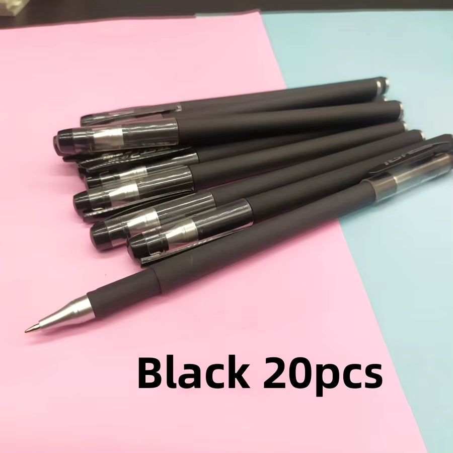 20pcs 0.5mm black/blue/red ballpoint pens, for office use, business signature pens, high-grade ink ballpoint pens, smooth writin