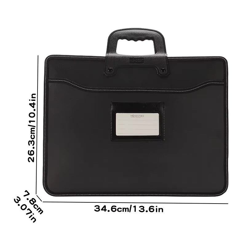 A4 Large Capacity Laptop Handbag Multi-Layer Folder Meeting Storage Briefcase Hand Carry Office File Bag for Business Travel