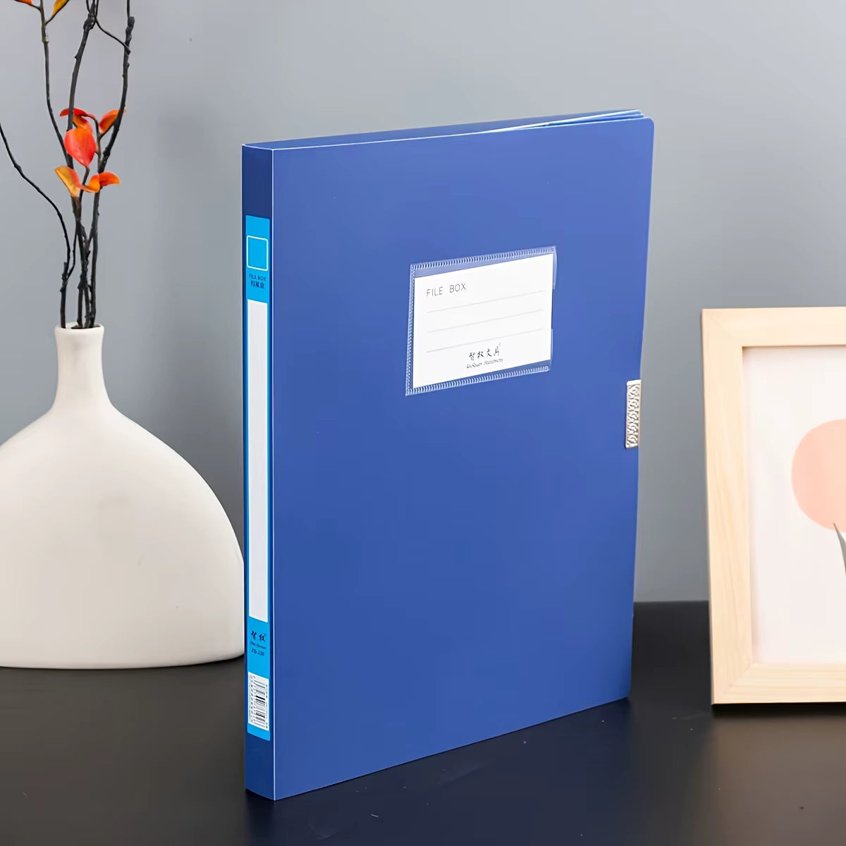 1pcs Foldable A4 File Folders, Large Capacity PP Document Storage Boxes, Suitable for Office, School, Back to School Season