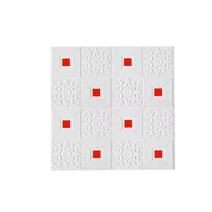 10Pcs 70x70cm Big Size Ceiling Wallpaper 3D Brick Waterproof Wall Stickers Foam Self-Adchive Wall Decoration