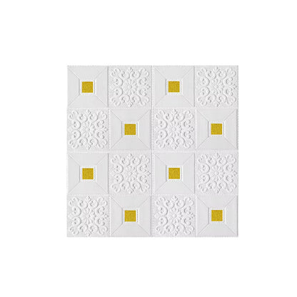 10Pcs 70x70cm Big Size Ceiling Wallpaper 3D Brick Waterproof Wall Stickers Foam Self-Adchive Wall Decoration