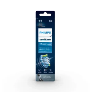 Philips Sonicare Premium Plaque Control Replacement Toothbrush Heads, HX9042/95, Brushsync Technology, Black 2-pk